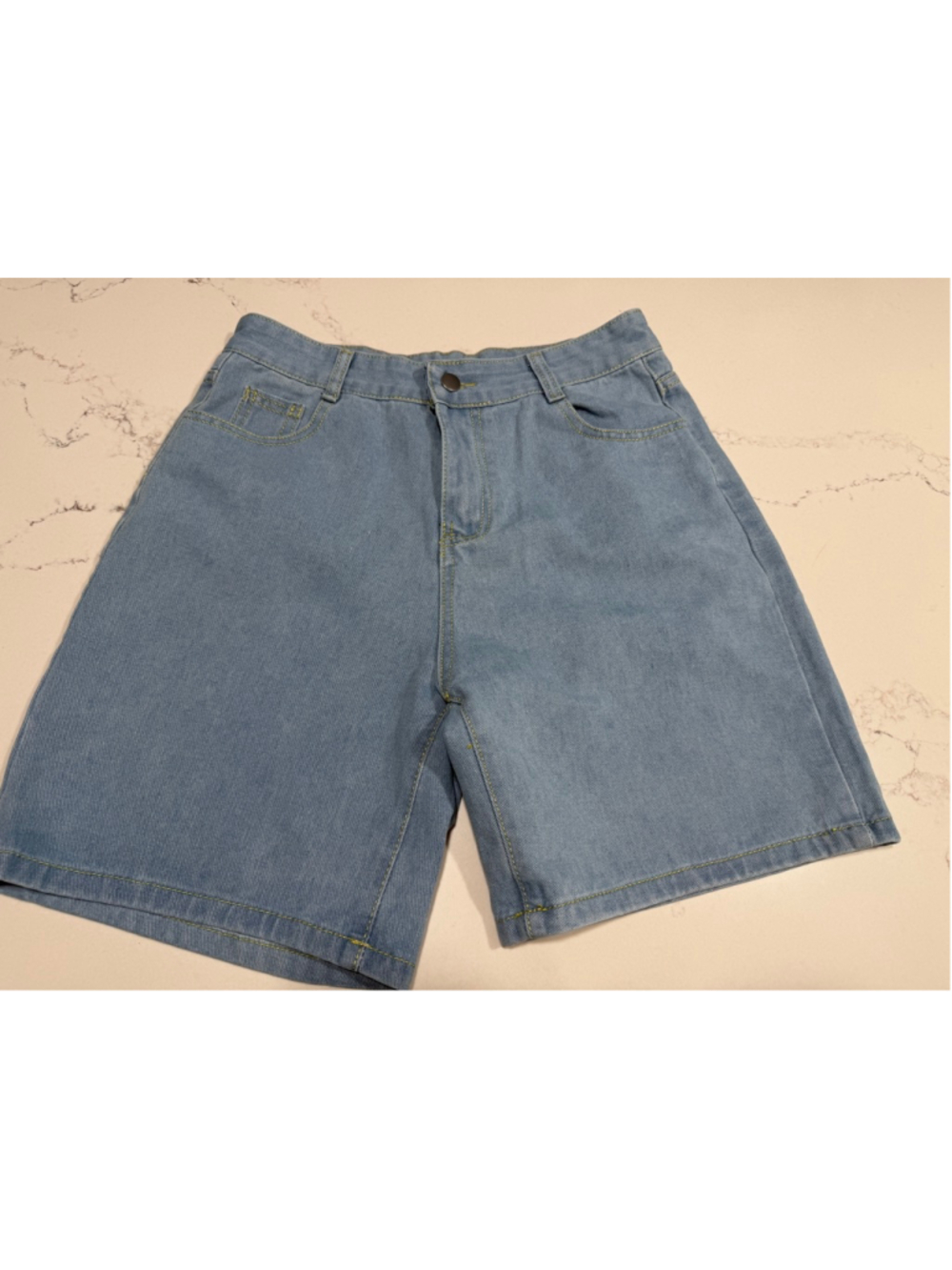 NEW Denim Jorts Shorts High Waist 30” waist 7” inseam